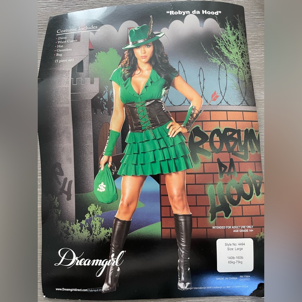 Costume- women Large size Robyn Hood costume